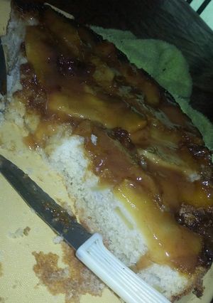 Una foto de Torta de manzanas invertida
