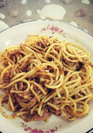 Foto resep Spaghetti Tuna Aglio Olio