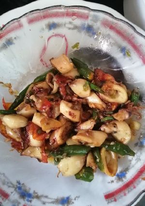 Foto resep Tumis cumi asin