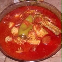 A picture of Achari chicken.