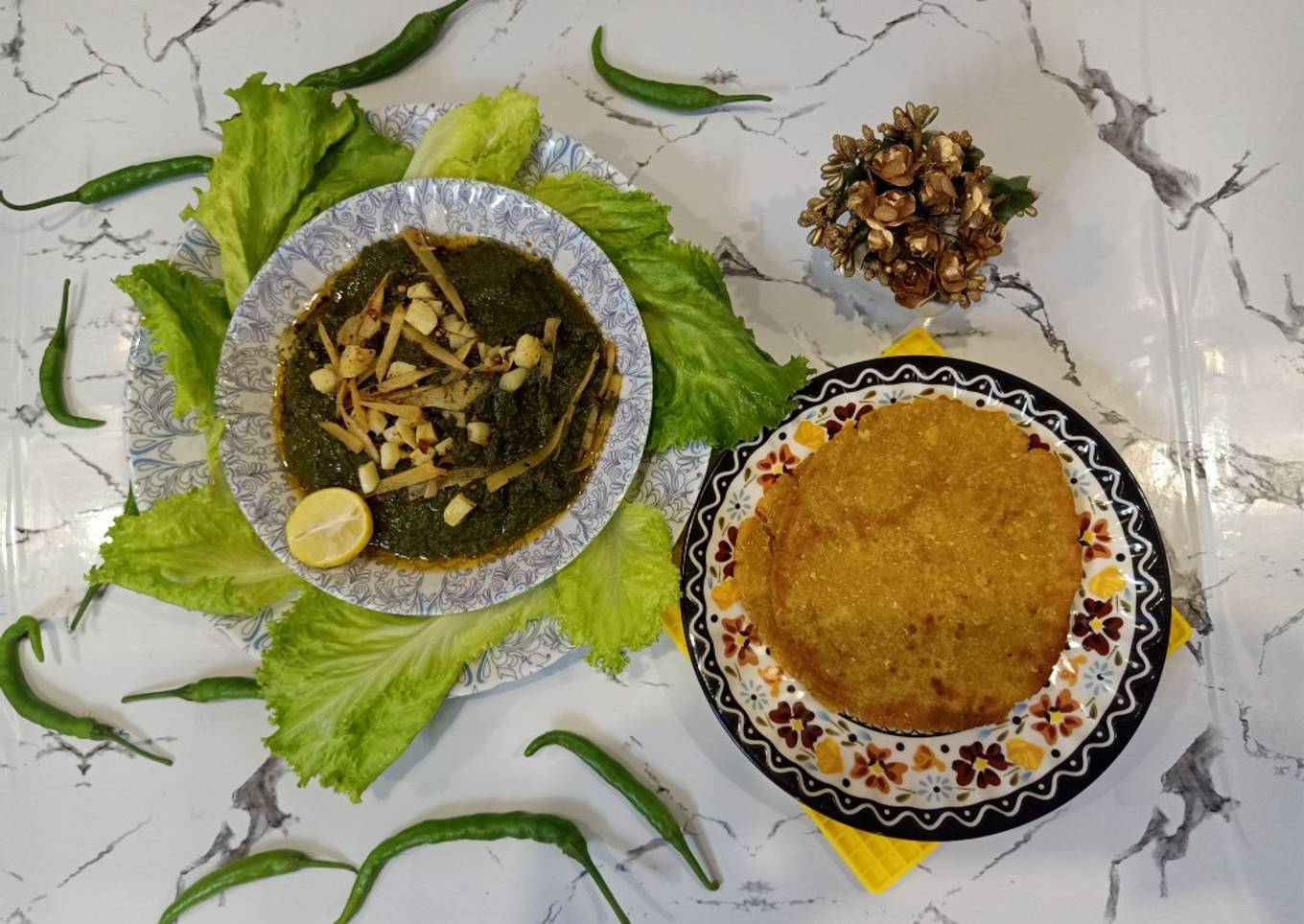 Sarson ka saag with Makai ki roti