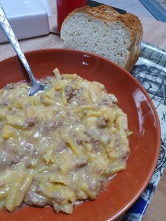 Húsos zöldbab főzelék recept fotója