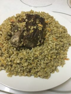 صورة لوصفة فريكة باللحم