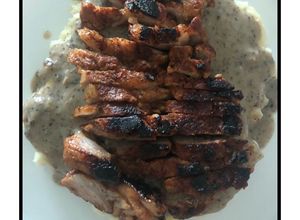 Gambar Pork Chop on a bed of Mashed Potato