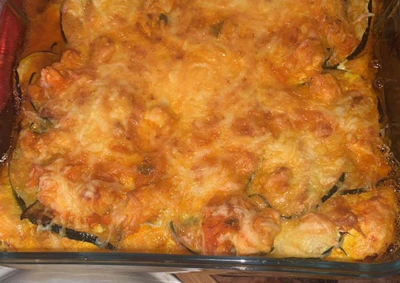 Pastel de calabacín y pollo