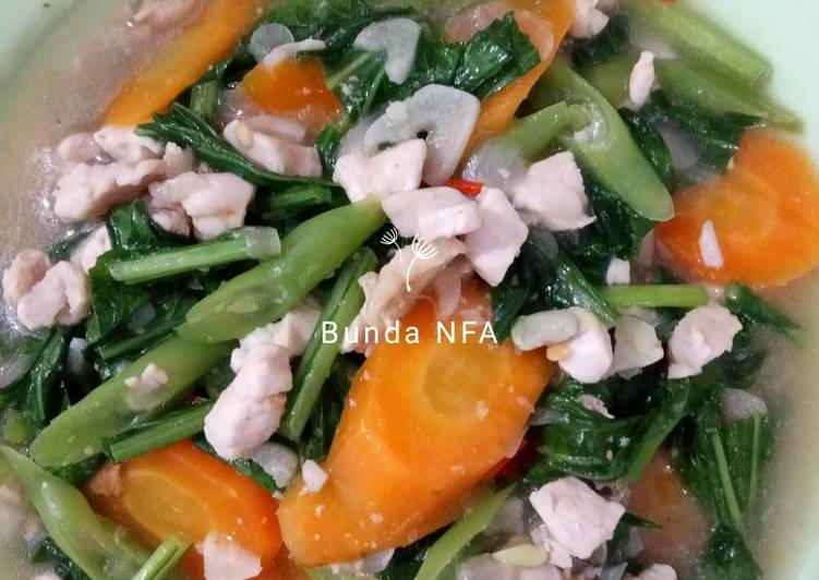 Capcay sayur + ayam
