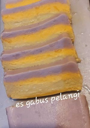 Foto resep Es Gabus pelangi / es kue pop ice