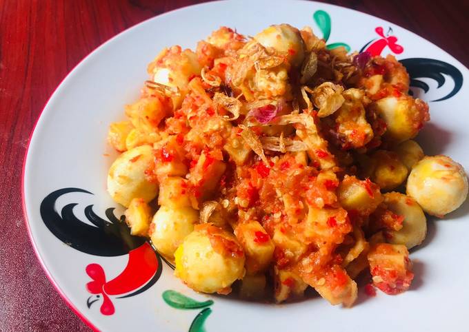 Cara Bikin Balado telor puyuh, kentang, tahu Kekinian