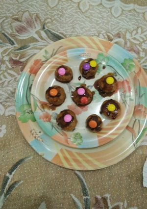 A picture of Chocolate besan ladoo.