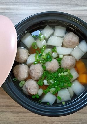 Hình của món Canh bò viên rau củ.