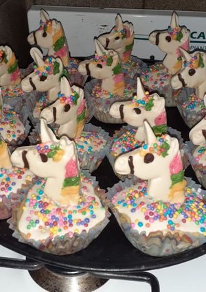 Una foto de Muffins de unicornio 🦄
