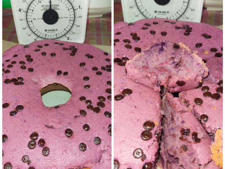 Cara Gampang Membuat Resep Bolu ubi ungu choco chip😍😍 yang Uenak Anti Ribet, Lezat