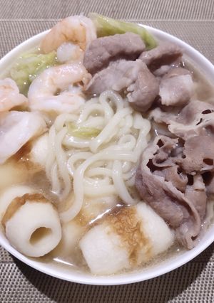 A picture of Udon Noodle with Beef.