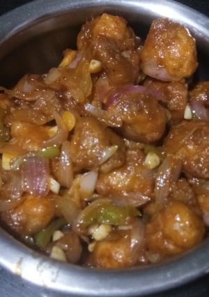 A picture of Soya bean chilli.