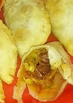 A picture of Sprout Moong Dal Puff Gujiya.