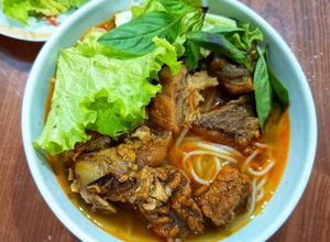 Hình của món Bún bò Huế.