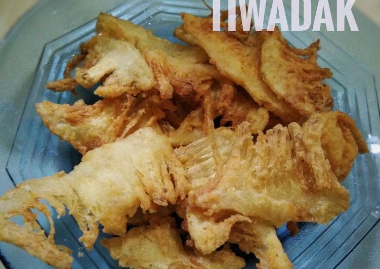 Langkah mengolah Keripik kulit tiwadak (cimpedak) mantap