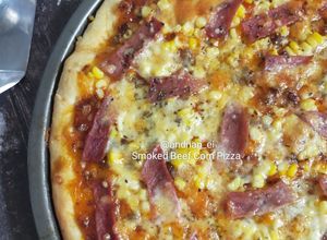 Foto resep Smoked Beef Corn Pizza (Tanpa Ulen)