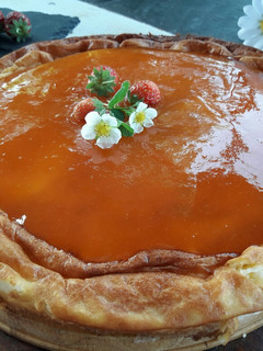 Foto principal de Tarta de queso con mermelada de albaricoque