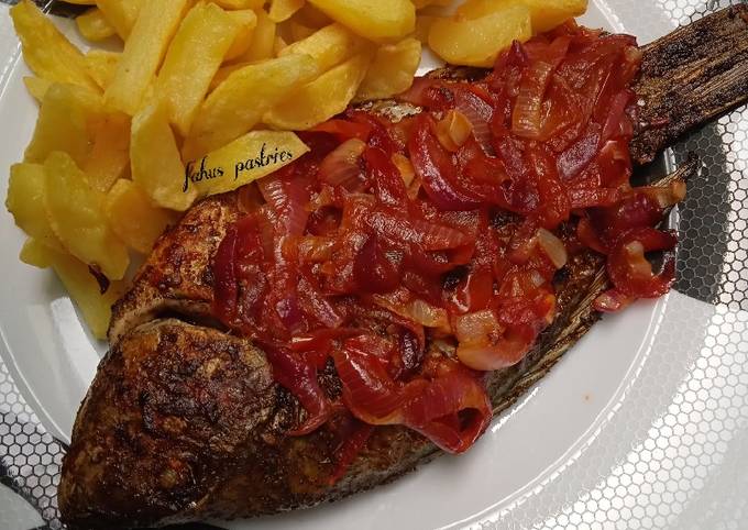 Recipe of Ultimate Grilled fish with chips