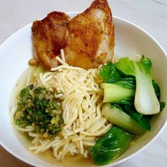 A picture of Chicken noodle soup.