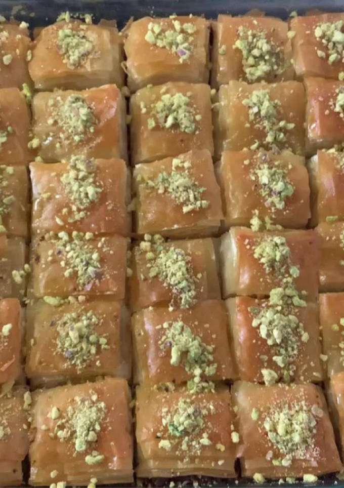 Una foto de Baklava turco