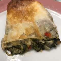 Una foto de Strudel vegetariano
