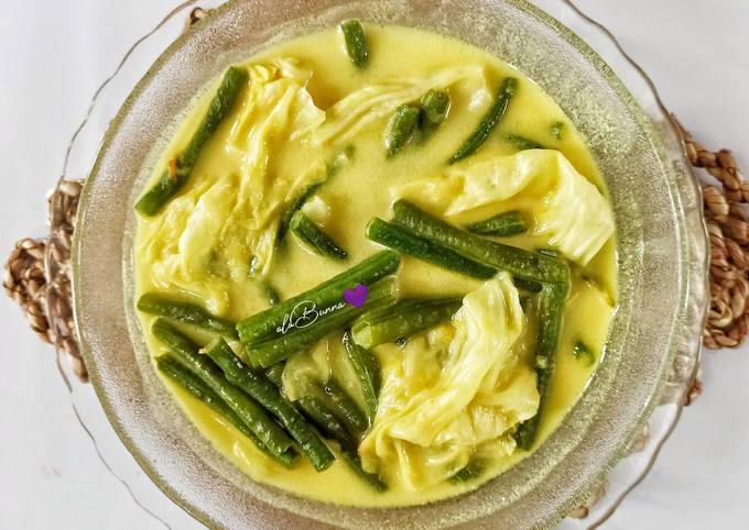 Bagaimana Membuat 426. Gulai Kol Kacang Panjang, Lezat