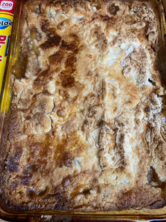 A picture of The Best Caramel Apple Cobbler Dump Cake.