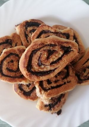 Csokis csiga rizslisztből recept fotója