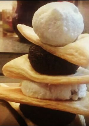 A picture of "Designer" dessert.