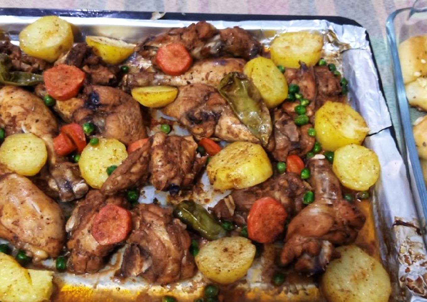 Baked chicken with vegetables