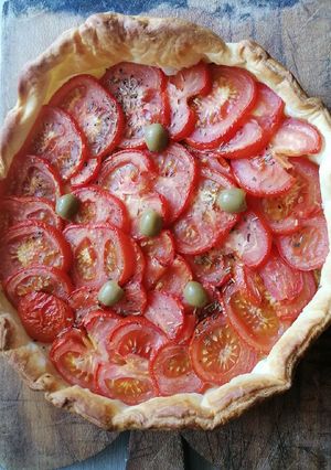 Une photo de Tarte tomate moutarde