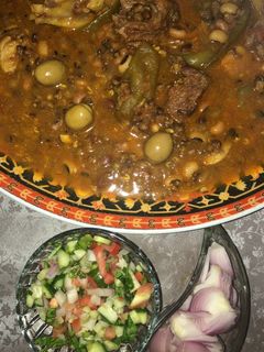 صورة لوصفة طاجن اللحم والبقوليات
