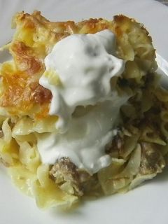 Sonkás tészta sütve recept fotója
