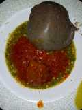 Tuwon Amala with okro (kubewa)