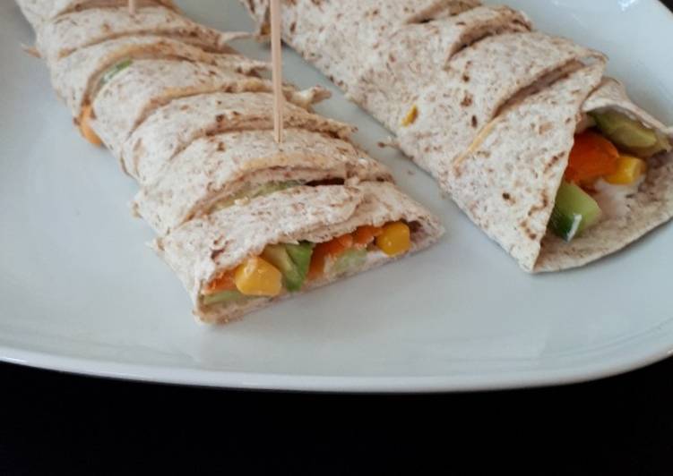 Recette de Fait maison Wrap végétarien