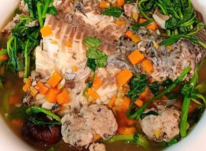 Hình của món Canh cá rô phi nấu nấm, cải xoong.