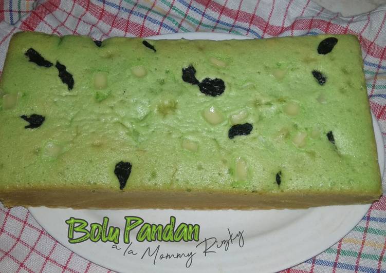 Resep 28. Bolu Pandan (Keju&amp;Kismis) Anti Gagal