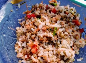 Foto di Insalata riso e lenticchie