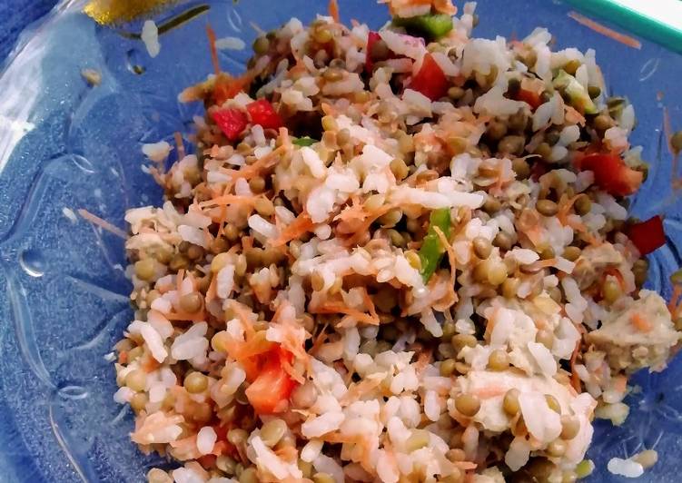 Insalata riso e lenticchie