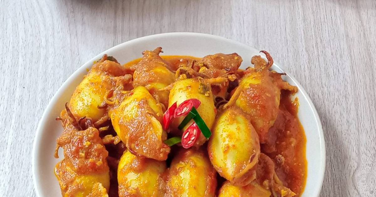 Resep Cumi Isi Tahu Masak Habang Oleh Evana Tati Cookpad