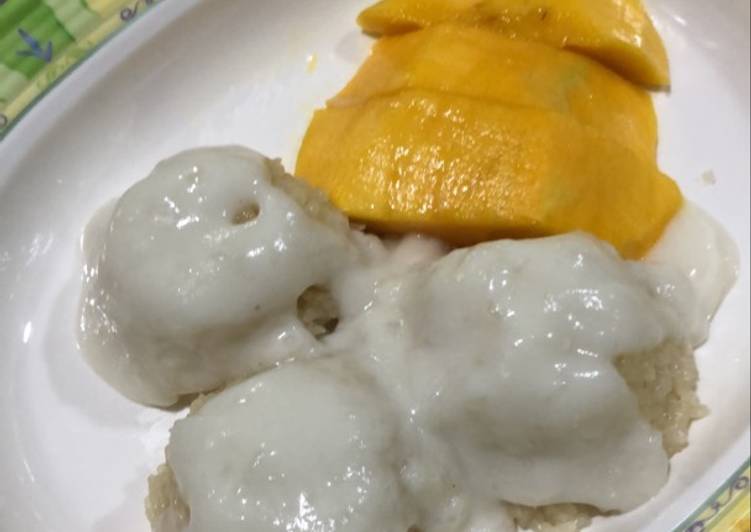 Cara Gampang Menyiapkan Mango sticky rice yang Lezat Sekali