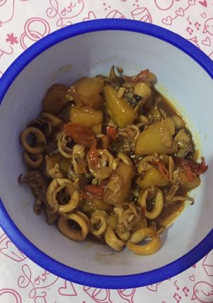Foto resep Cumi nanas asam pedas