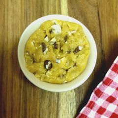 A picture of Edible chocolate chip dough.