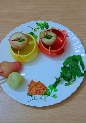 A picture of Minty Masala Rose Apple Bites.