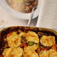 A picture of Mushroom cobbler 😋 vegetarian.