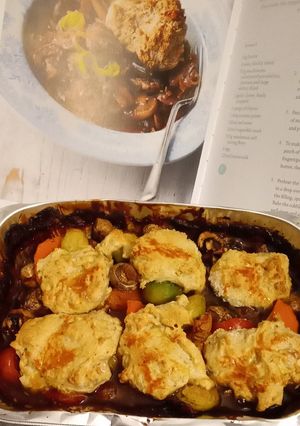 A picture of Mushroom cobbler 😋 vegetarian.