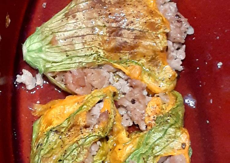 Fleurs de courgettes farcies