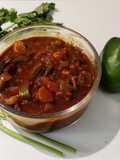 பச்சை குடைமிளகாய் புளிக்குழம்பு (Green Capsicum tamarind gravy)